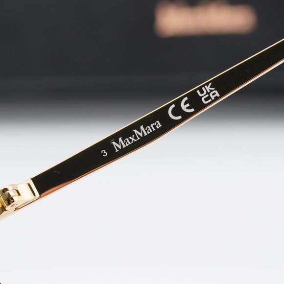 Max Mara MILLER MM0117 30N Shield Sunglasses - Deep Gold/Green main image 4